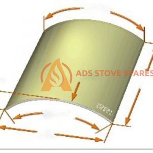 Curved stove glass